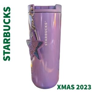 NWT Starbucks 2023 Xmas Stainless Steel Tumbler w/keychain